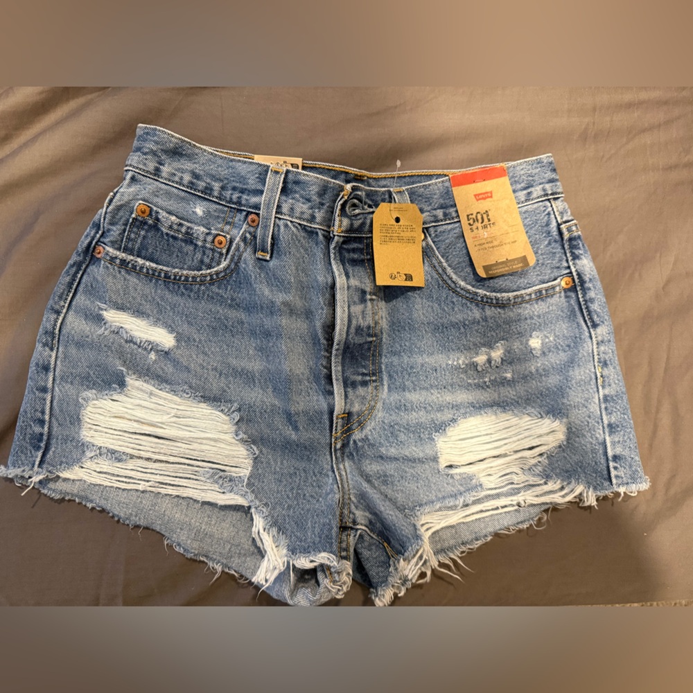 Levi's 501 Women's Distressed High-Rise Denim Shorts